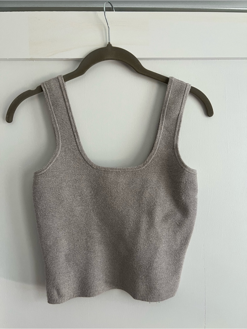 Abercrombie & Fitch Neutral Taupe Knit Tank Top